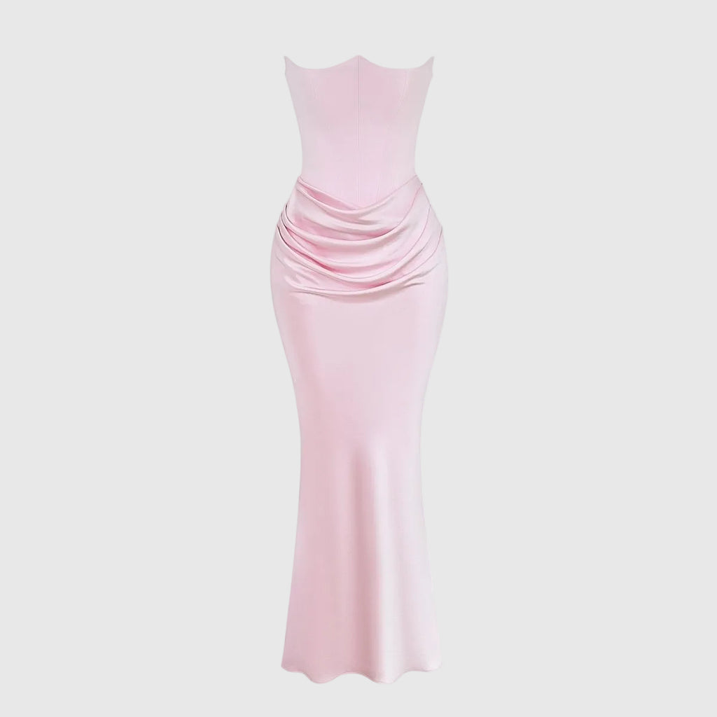 Sloane Women's Satin Bodycon Maxi Dress | Fitted Silhouette | Evening & Smart Casual