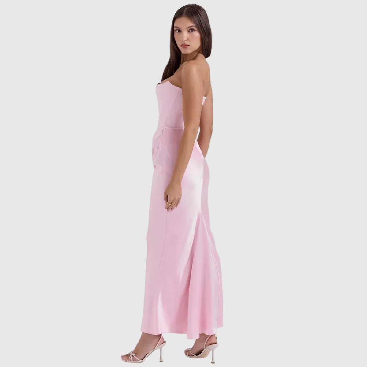Sloane Women's Satin Bodycon Maxi Dress | Fitted Silhouette | Evening & Smart Casual