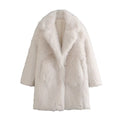 Febbie Women's Faux Fur Coat | Luxury Full Faux Fur Coat for Women | Statement Winter Outerwear & Evening Glamour
