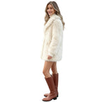 Febbie Women's Faux Fur Coat | Luxury Full Faux Fur Coat for Women | Statement Winter Outerwear & Evening Glamour