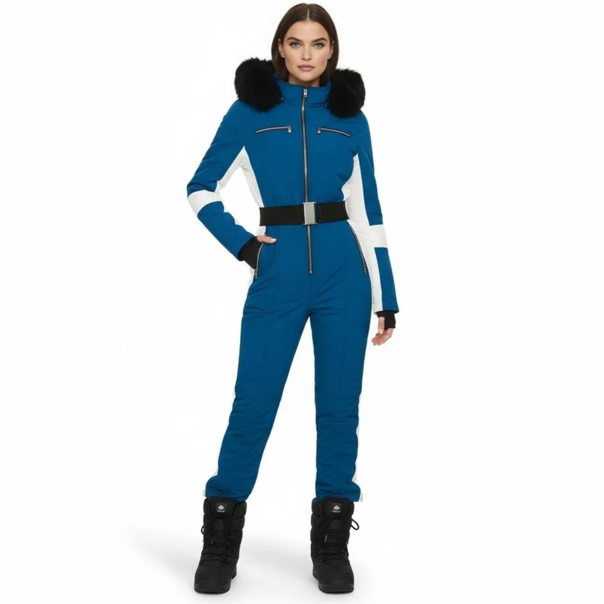 Dolly Women's One-Piece Ski Suit | Waterproof Insulated Snow Suit for Women | Retro Ski Jumpsuit for the Slopes