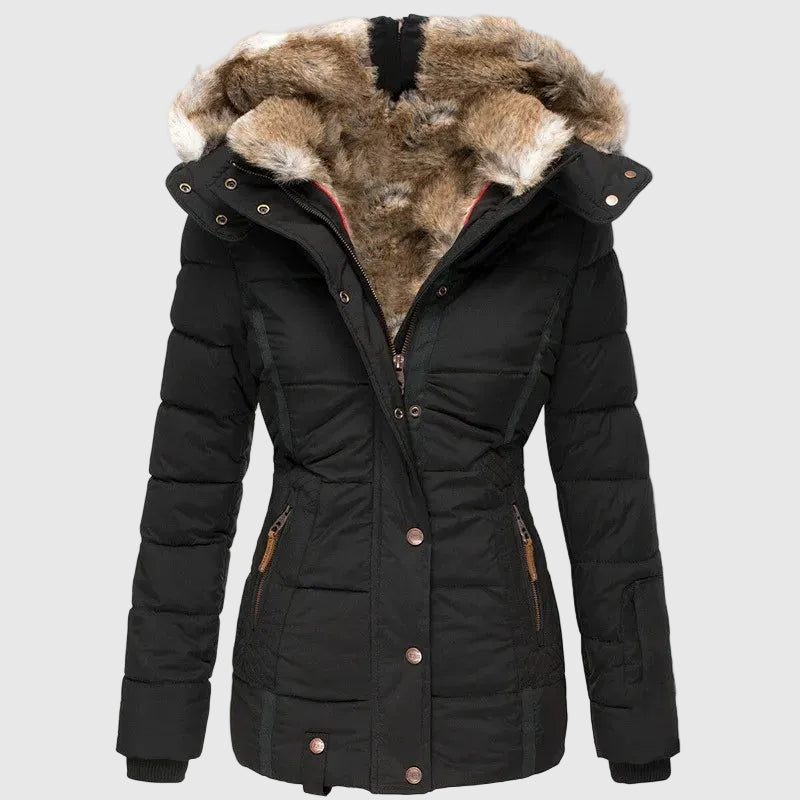 Tundra Women's Warm Winter Parka with Faux Fur Lining | Hooded Fur-Lined Mid-Length Winter Jacket for Women