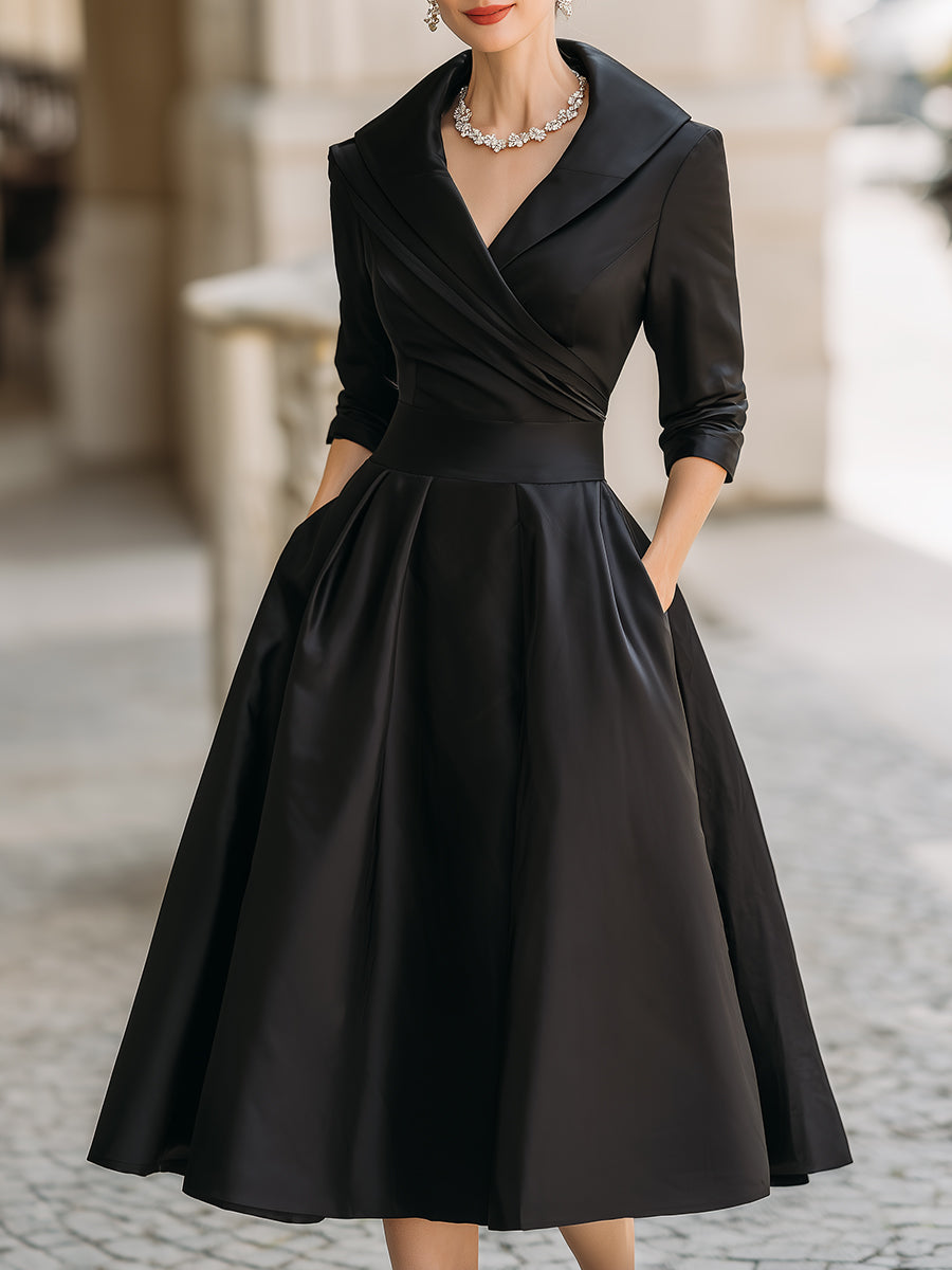 Aurora Women's Vintage Cotton Midi Dress | Short Sleeve Casual Everyday Jersey Dress