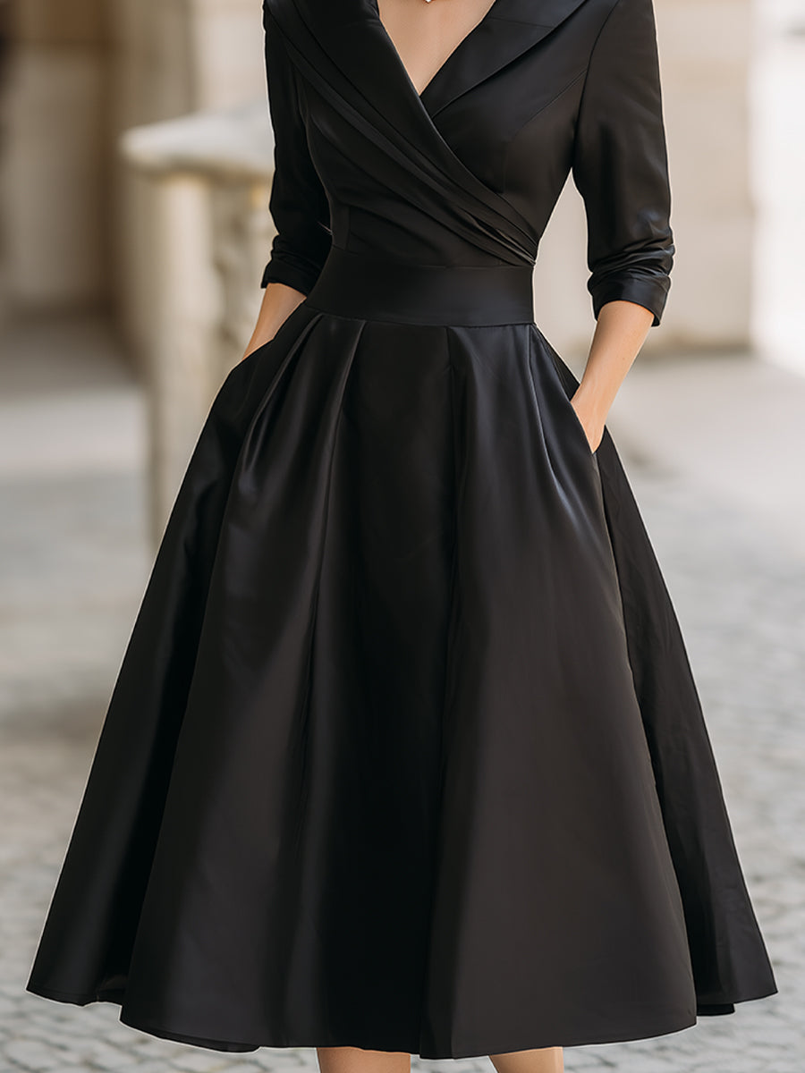 Aurora Women's Vintage Cotton Midi Dress | Short Sleeve Casual Everyday Jersey Dress