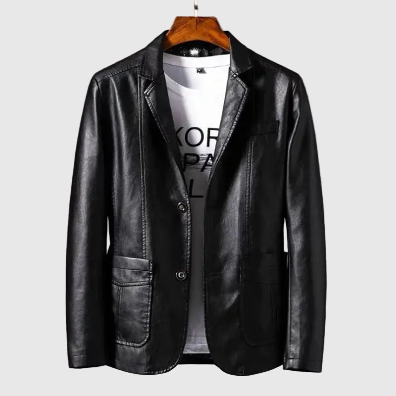 Celso Men's Faux Leather Bomber Jacket | Fashion Vegan Leather Flight Jacket for Men | Casual Streetwear & Smart Casual Outerwear