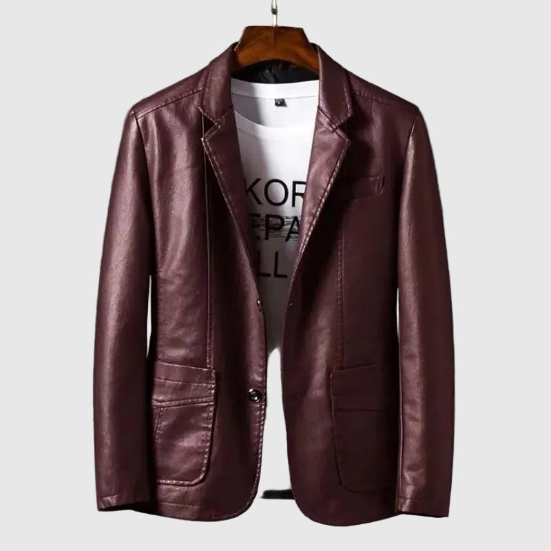 Celso Men's Faux Leather Bomber Jacket | Fashion Vegan Leather Flight Jacket for Men | Casual Streetwear & Smart Casual Outerwear
