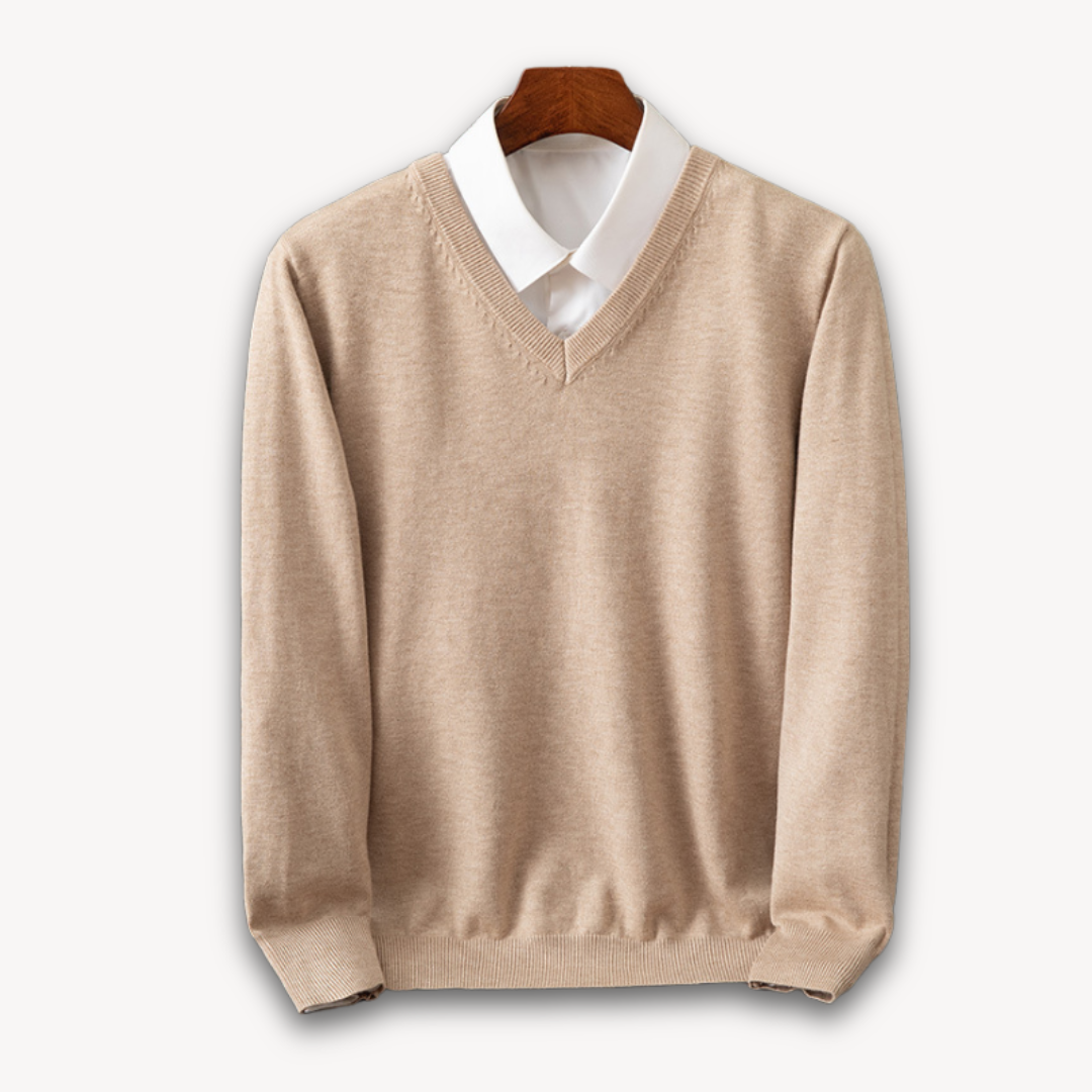 Apollo Women's Cashmere Blend Oversized V-Neck Sweater | Luxury Slouchy Knit Jumper for Women