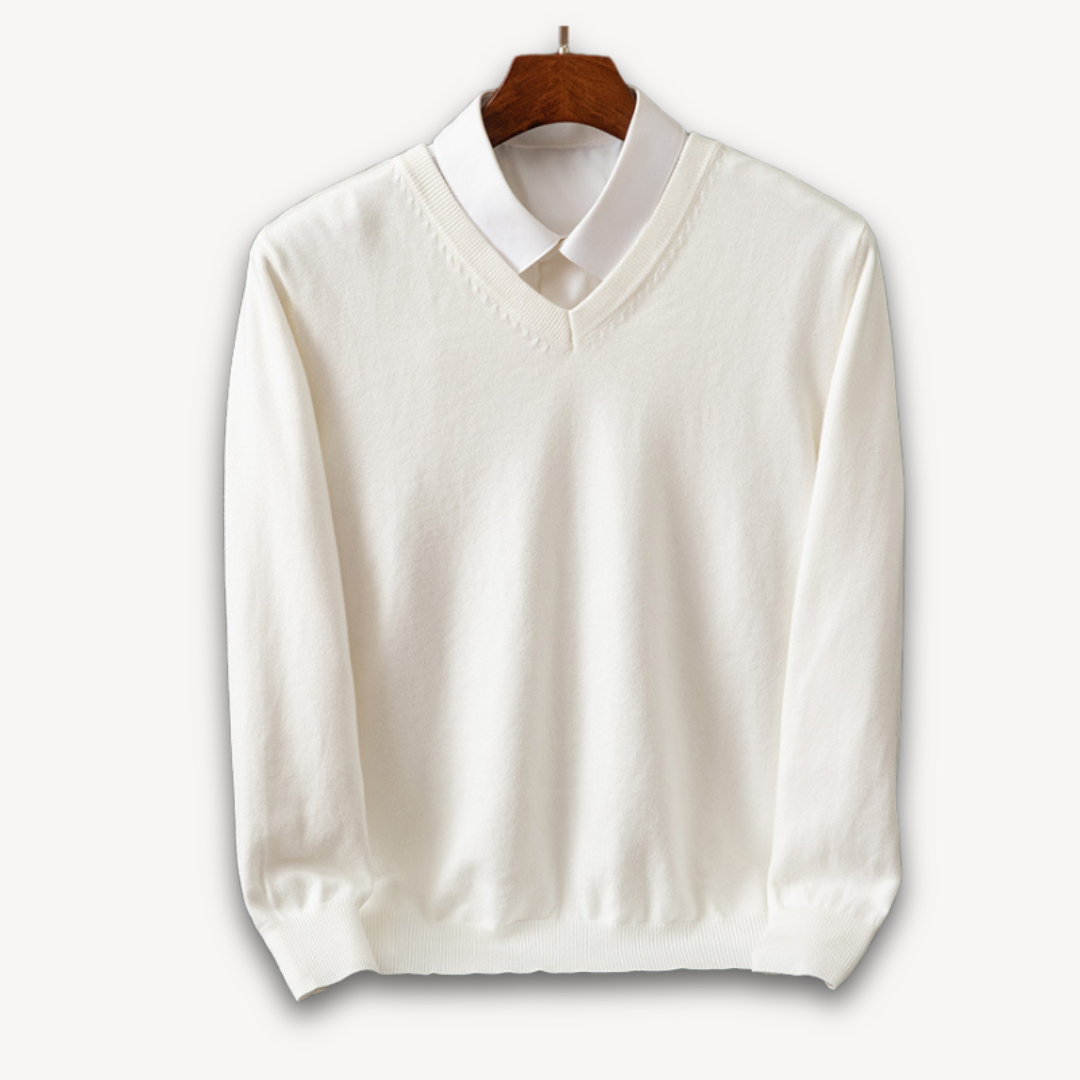Apollo Women's Cashmere Blend Oversized V-Neck Sweater | Luxury Slouchy Knit Jumper for Women