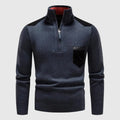 Aurelio Men's Premium Merino Wool Half-Zip Sweater | Luxury Soft Half Zip Jumper for Men | Timeless Elegant Smart Casual Winter Knitwear