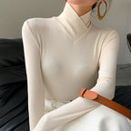 Gisela Women's Cashmere Blend Turtleneck Sweater | Elegant Long Sleeve Winter Jumper for Women | Luxury Smart Casual Knitwear