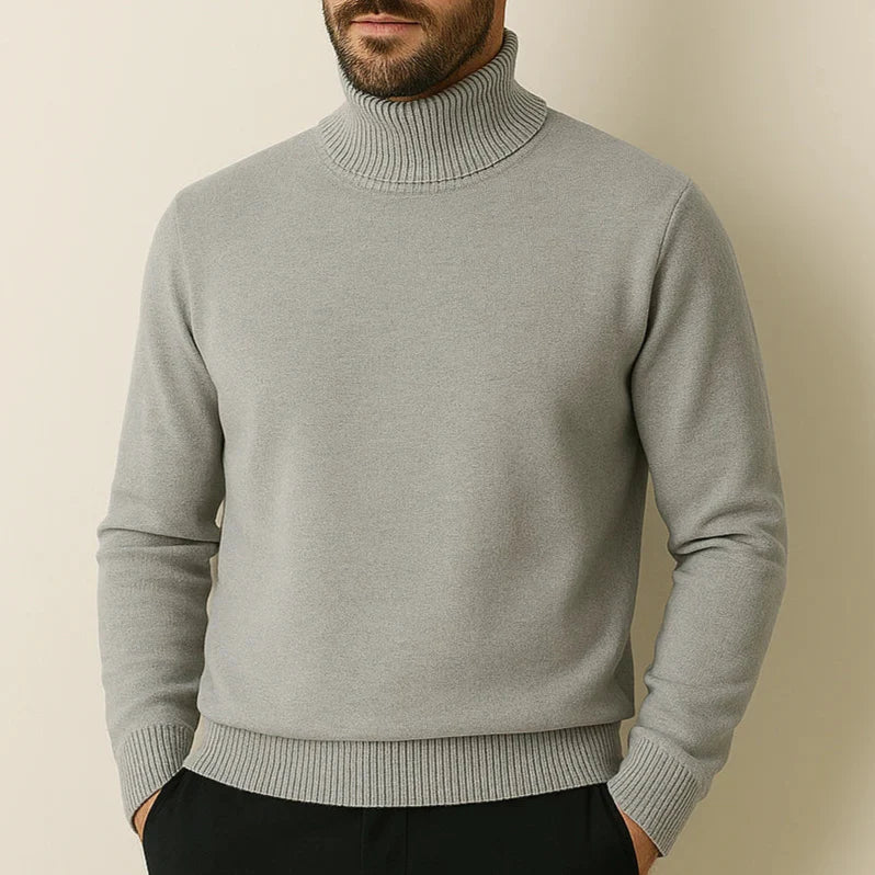 Gauthier Men's Cashmere Blend Turtleneck Sweater | Soft Luxury Roll Neck Jumper for Men