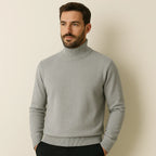 Gauthier Men's Cashmere Blend Turtleneck Sweater | Soft Luxury Roll Neck Jumper for Men