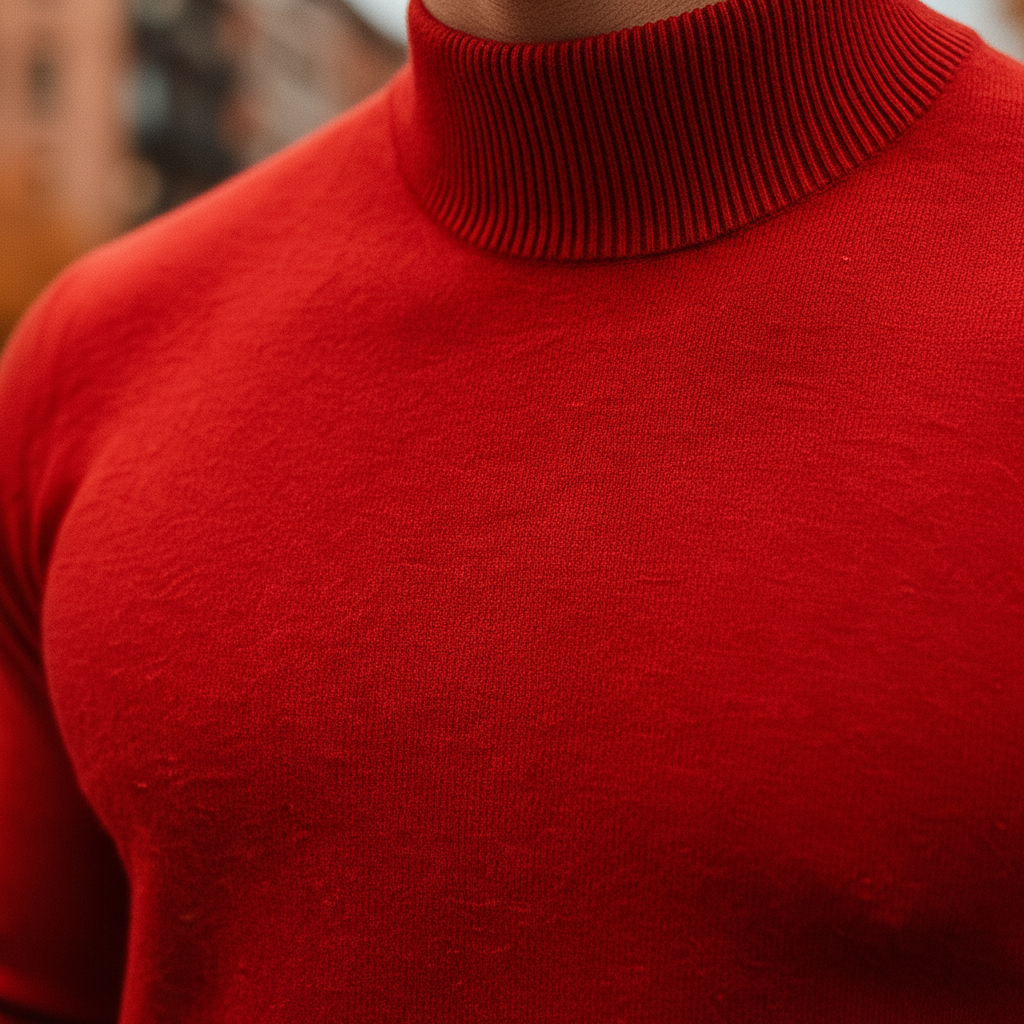 Leriano Men's Merino Wool Turtleneck | Luxury Soft Knit Roll Neck Sweater for Men | Smart Casual Winter Knitwear