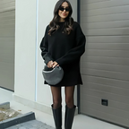 Amelie Women's Matching Knit Sweater & Mini Skirt Set | Cotton Knit Co-Ord Set for Women | Casual Everyday Two-Piece Knitwear