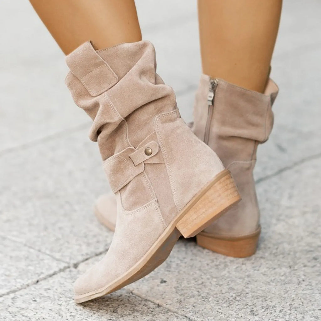 Noa Women's Elegant Block Heel Ankle Boots | Leather Heeled Ankle Boots for Women | Smart Casual Everyday Occasion Footwear