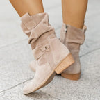 Noa Women's Elegant Block Heel Ankle Boots | Leather Heeled Ankle Boots for Women | Smart Casual Everyday Occasion Footwear