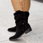 Noa Women's Elegant Block Heel Ankle Boots | Leather Heeled Ankle Boots for Women | Smart Casual Everyday Occasion Footwear