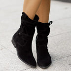 Noa Women's Elegant Block Heel Ankle Boots | Leather Heeled Ankle Boots for Women | Smart Casual Everyday Occasion Footwear