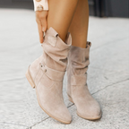 Noa Women's Elegant Block Heel Ankle Boots | Leather Heeled Ankle Boots for Women | Smart Casual Everyday Occasion Footwear
