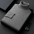 Gauthier Men's Cashmere Blend Turtleneck Sweater | Soft Luxury Roll Neck Jumper for Men