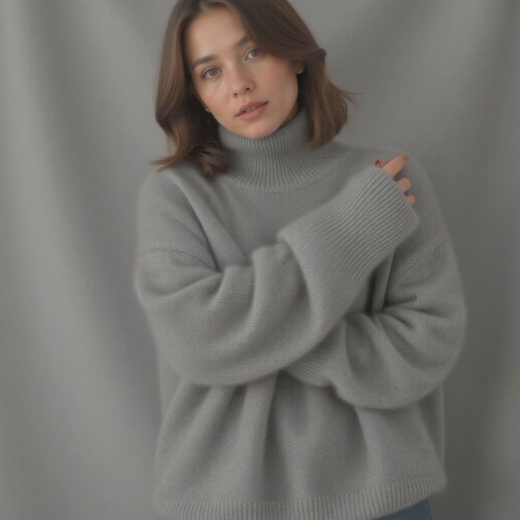 Sydney Pull Woman Turtleneck Oversize in Cashmere – Soft, Warm & Elegant