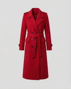 Magnolia Women's Oversized Double-Breasted Wool Blend Coat | Full Length Maxi Wool Coat for Women