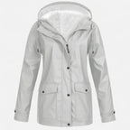 Women’s Hooded Ski Coat in Plush Velvet Windproof