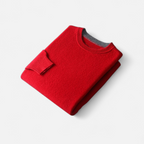 Wise Men's Loose-Fit Cashmere Wool Blend Round Neck Jumper | Relaxed Luxury Knit Jumper for Men | Smart Casual Everyday Winter Knitwear