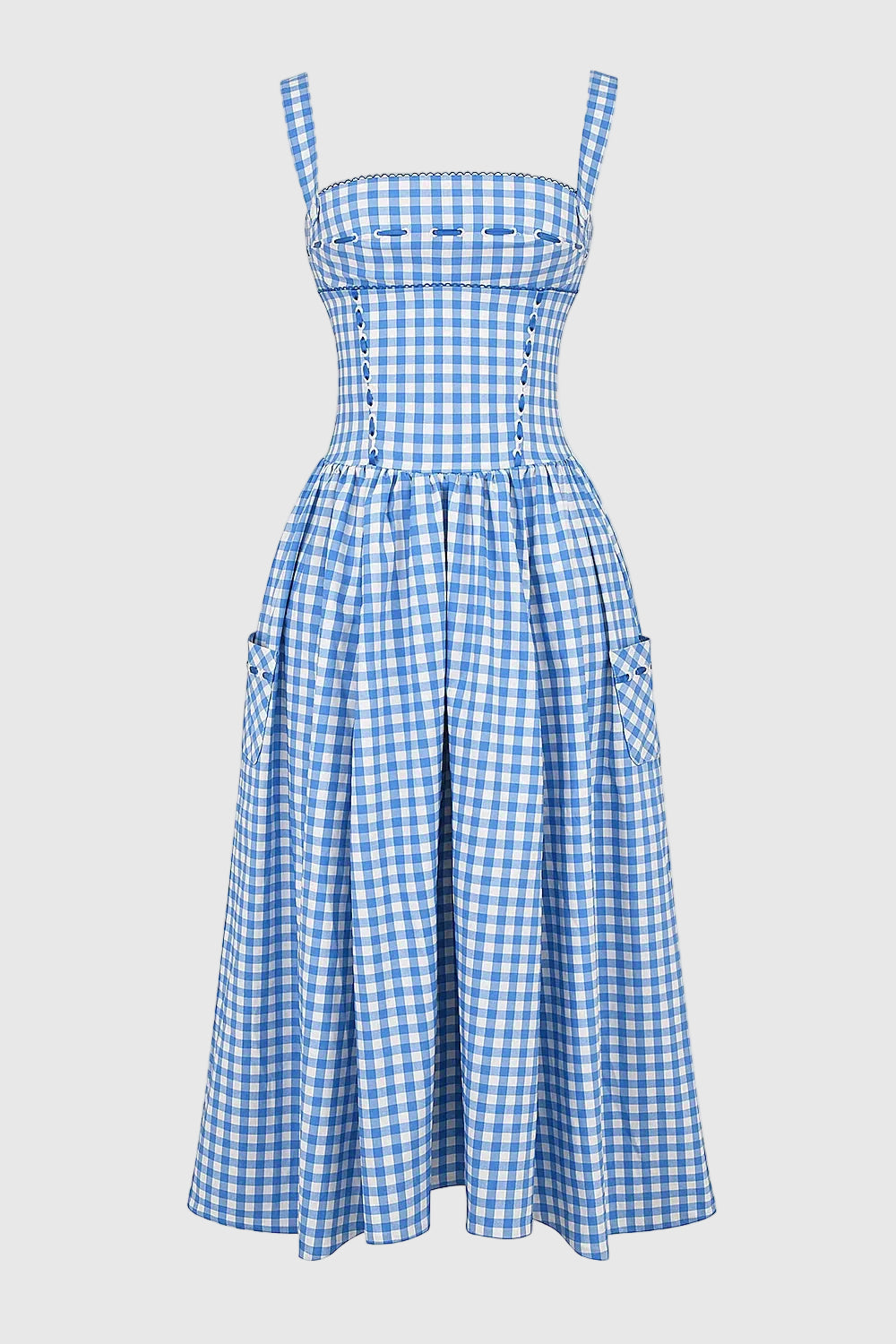 Apolline Women's Linen Cotton Midi Sundress | Summer Occasion Dress | Casual, Work & Evening