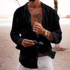 Francesco Men's Summer Cotton Shirt | Lightweight Breathable Button-Down Shirt for Men | Casual Holiday & Everyday Summer Wear