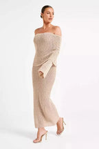 Selah Women's Knit Dress | Soft Everyday Knitted Midi Dress for Women | Cosy Smart Casual Knitwear Dress