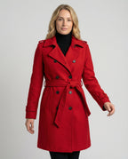 Magnolia Women's Oversized Double-Breasted Wool Blend Coat | Full Length Maxi Wool Coat for Women