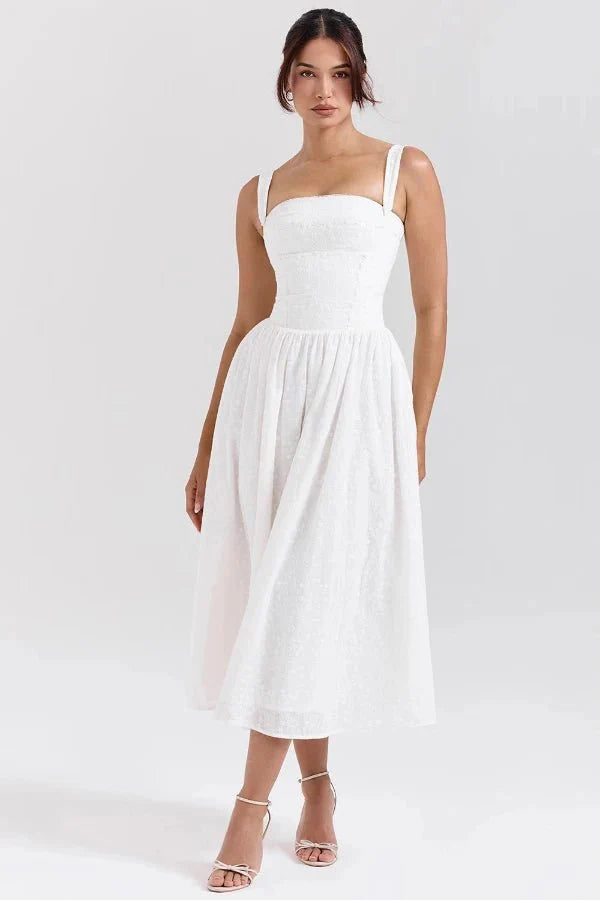 Apolline Women's Midi Sundress | Flowy Lightweight Summer Midi Dress for Women | Boho Chic Holiday & Everyday Style