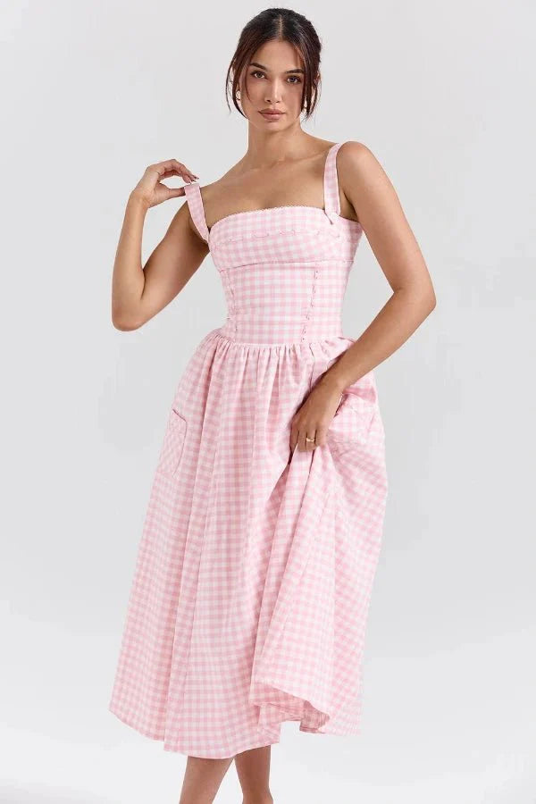 Apolline Women's Midi Sundress | Flowy Lightweight Summer Midi Dress for Women | Boho Chic Holiday & Everyday Style