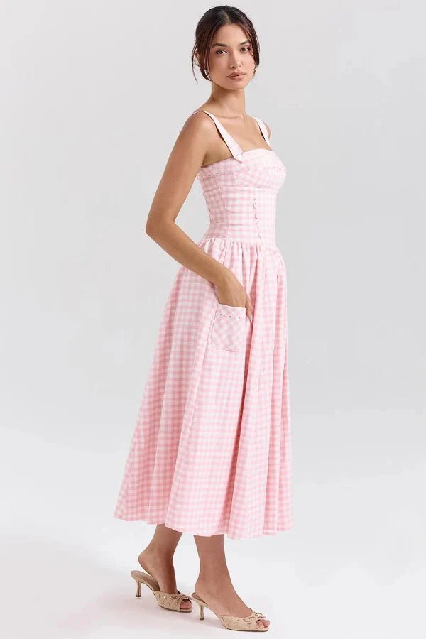 Apolline Women's Midi Sundress | Flowy Lightweight Summer Midi Dress for Women | Boho Chic Holiday & Everyday Style