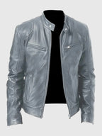 Maverick Men's Casual Faux Leather Biker Jacket | Vegan Leather Moto Jacket for Men | Stylish Versatile Everyday Street Style Outerwear
