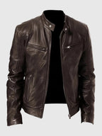 Maverick Men's Casual Faux Leather Biker Jacket | Vegan Leather Moto Jacket for Men | Stylish Versatile Everyday Street Style Outerwear