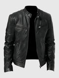 Maverick Men's Casual Faux Leather Biker Jacket | Vegan Leather Moto Jacket for Men | Stylish Versatile Everyday Street Style Outerwear