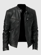 Maverick Men's Casual Faux Leather Biker Jacket | Vegan Leather Moto Jacket for Men | Stylish Versatile Everyday Street Style Outerwear