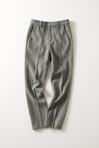Colette Men's Herringbone Wool Trousers | Classic Regular Fit Casual Cord Pants for Men
