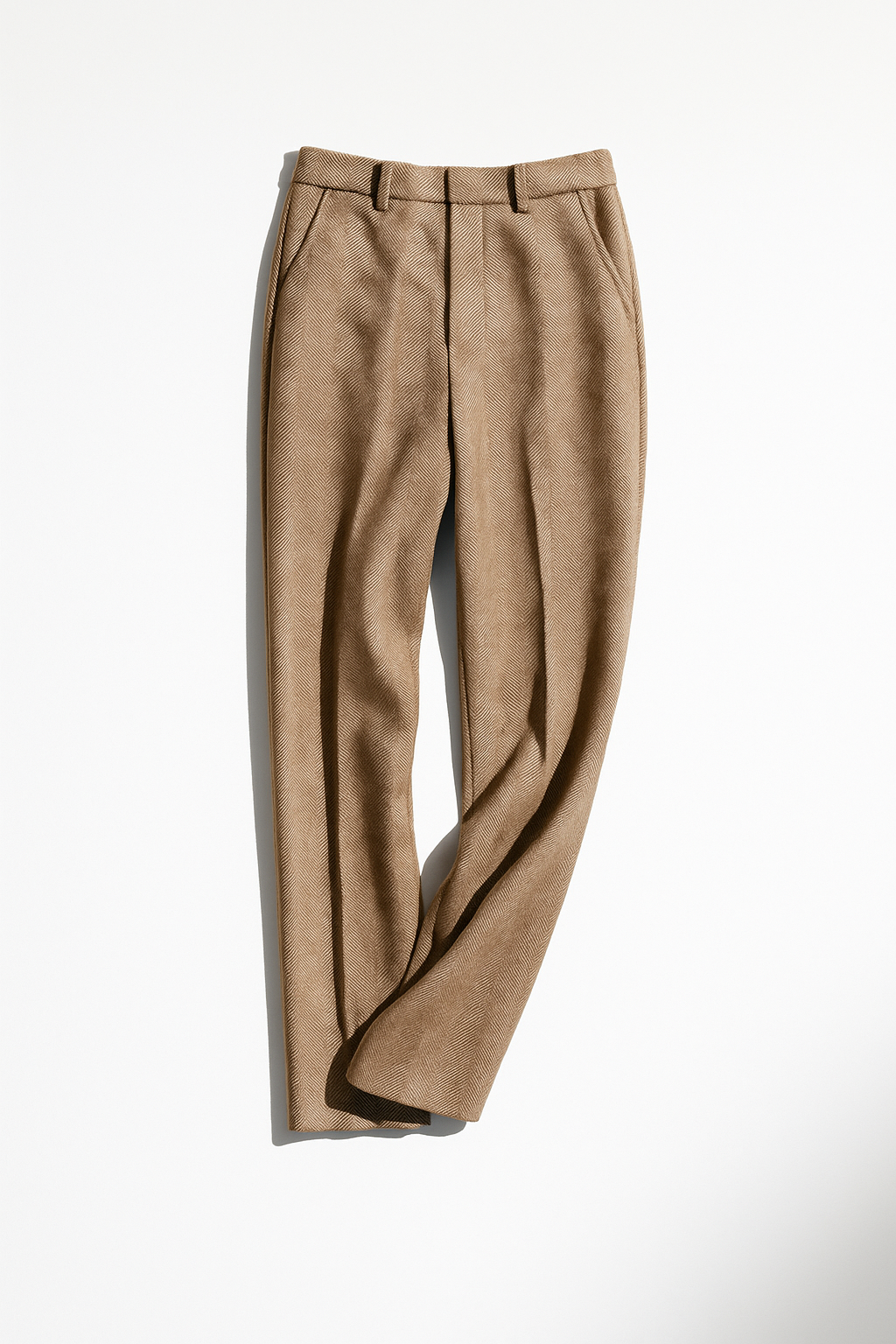 Colette Men's Herringbone Wool Trousers | Classic Regular Fit Casual Cord Pants for Men
